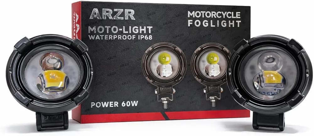 ARZR MOTO-LIGHT WATERPROOF DOUBLE LENS IP68