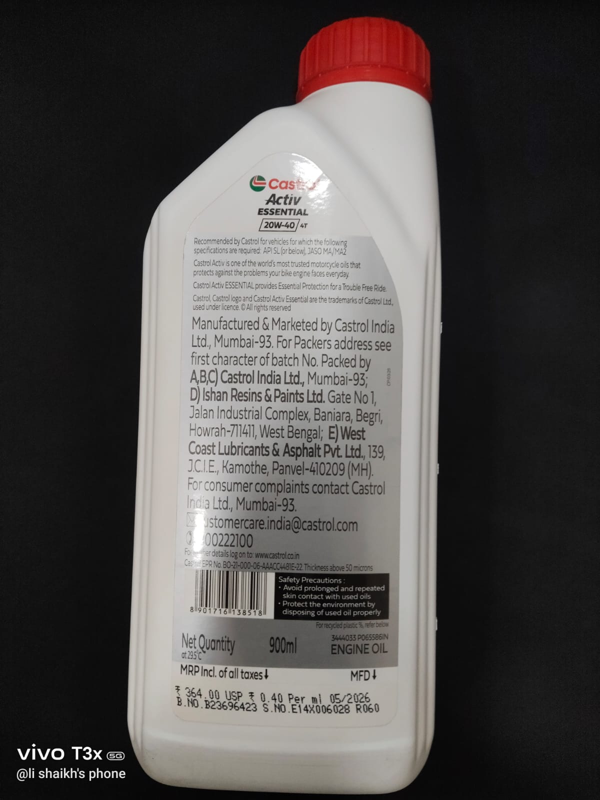 CASTROL ENGINE OIL
