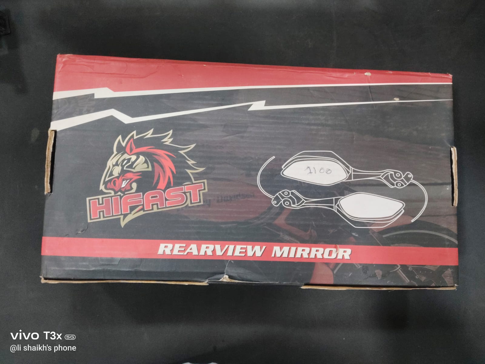 HIFAST REARVIEW MIRROR 2004-415 BLACK