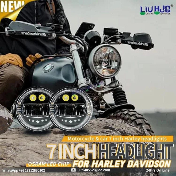 HJFG 7 INCH 5 STARS WHITE LED LIGHT