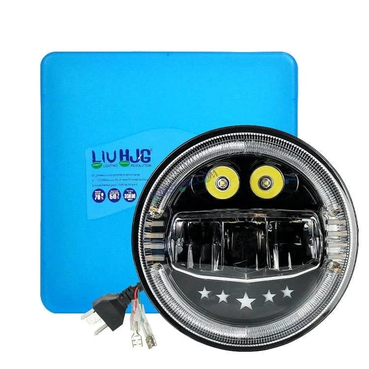 HJFG 7 INCH 5 STARS WHITE LED LIGHT