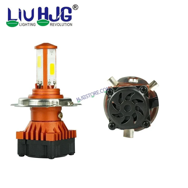 HJG H4 White LED Headlight Bulb