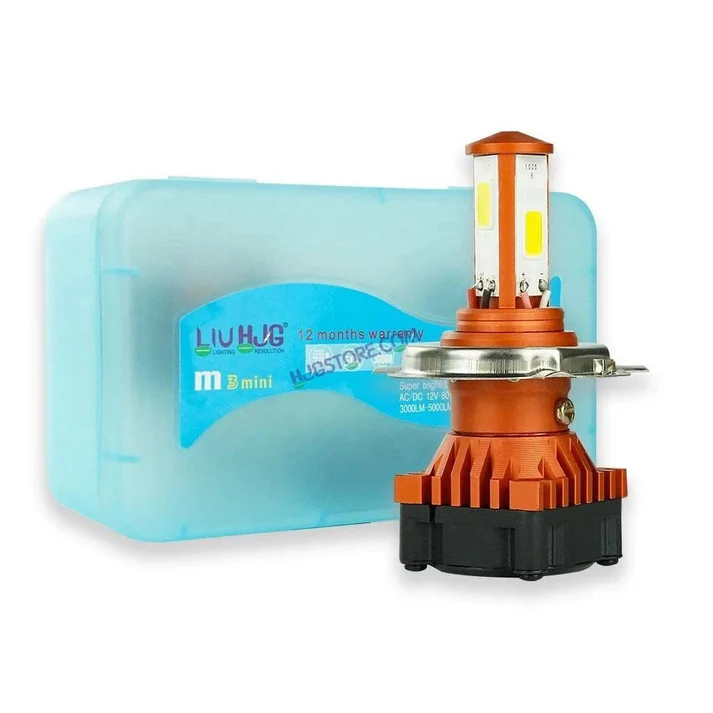 HJG H4 White LED Headlight Bulb