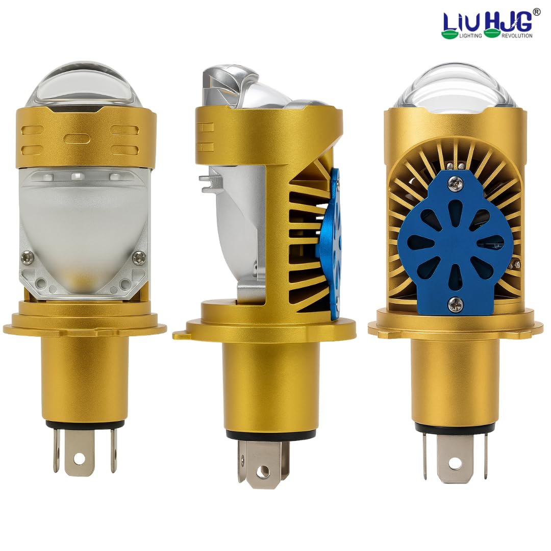 LIUHJG RTD Lens H4 New Model White Low Beam White High Beam Dual Projector LED