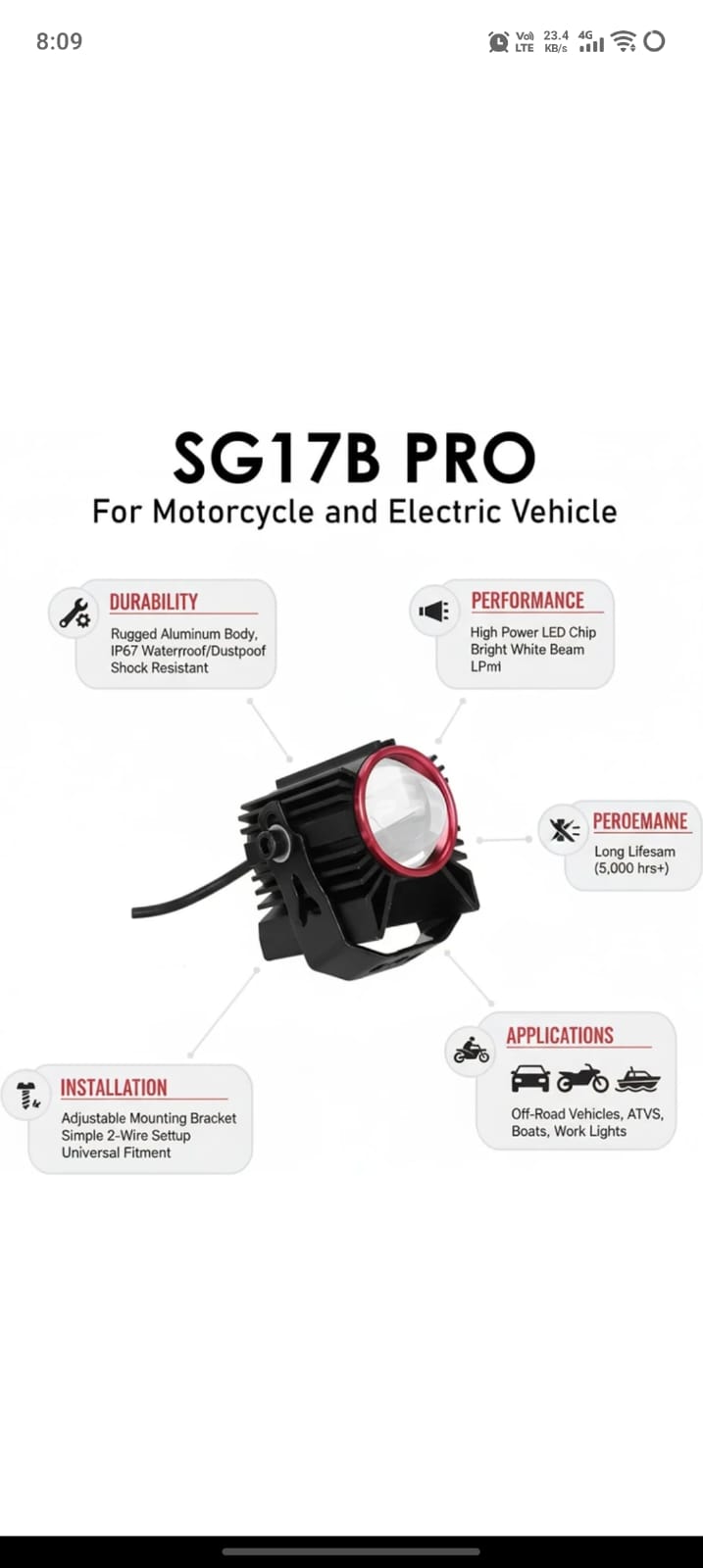 SSLG SG 17 PRO FOG LIGHT