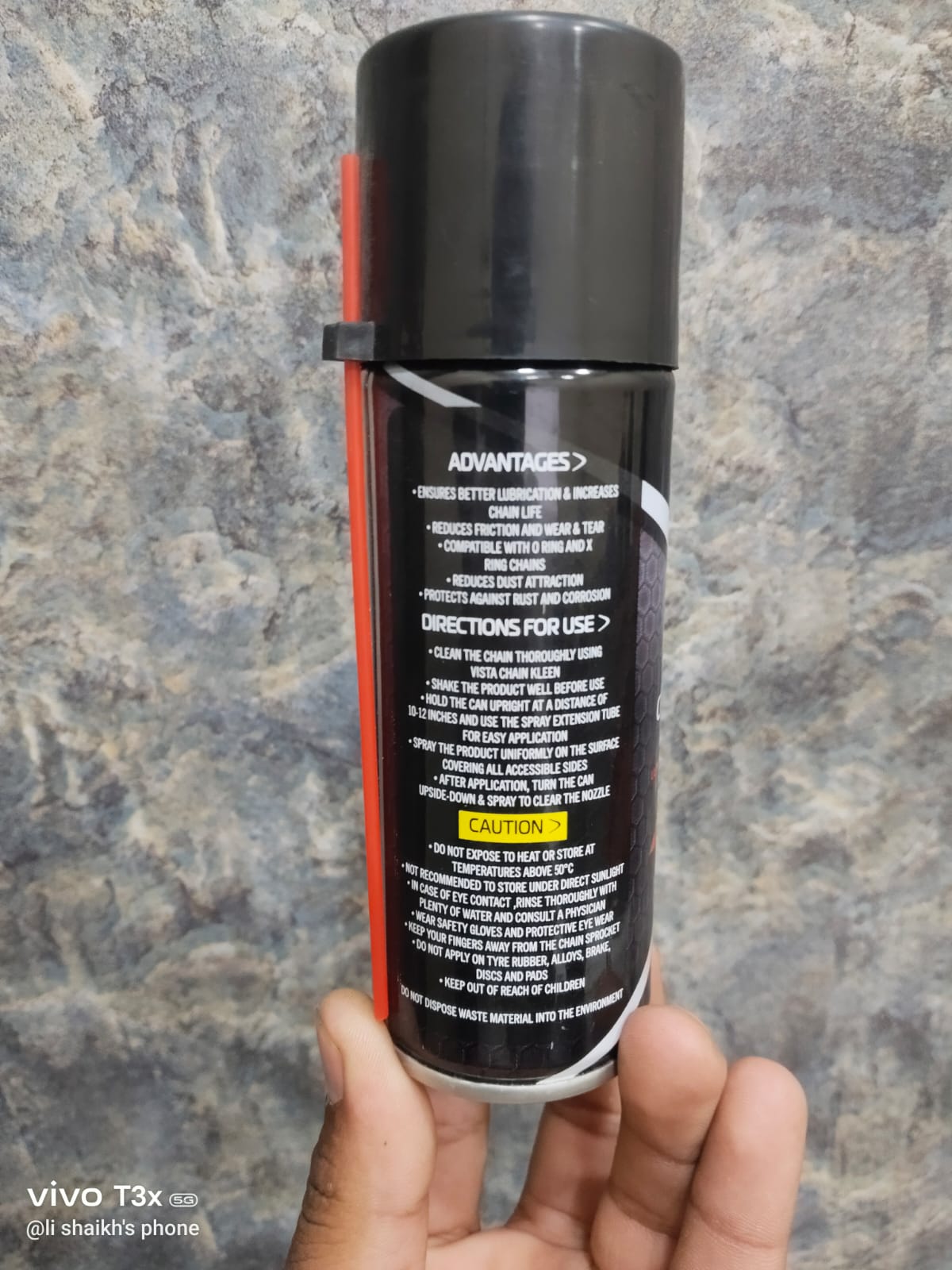 VISTA CHAINE LUBE SPRAY